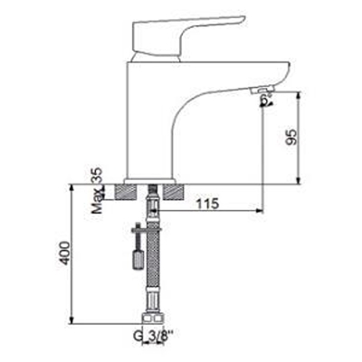 Newarc 921521W Loft Lavabo Bataryası, White - 2