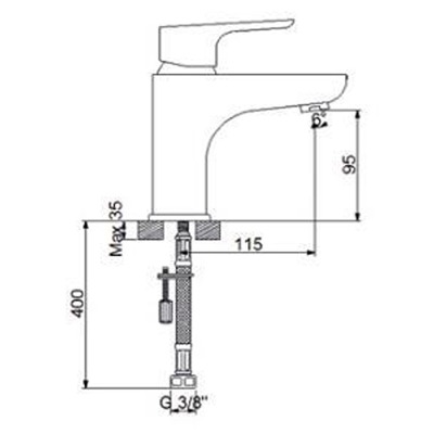Newarc 921521W Loft Lavabo Bataryası, White - 2