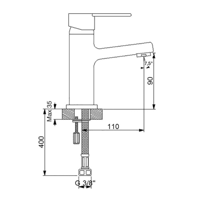 Newarc 971521B Domino Lavabo Bataryası, Siyah - 2