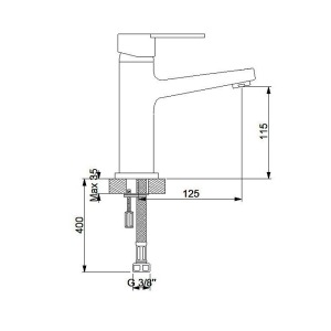 Newarc 971628 Domino Lavabo Bataryası, Altın - 2