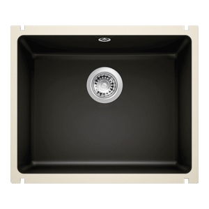 NUEVO SONIC 500 U Seramik Evye, Siyah, Tezgah altı, 50x40 cm - Nuevo