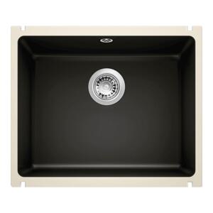 NUEVO SONIC 500 U Seramik Evye, Siyah, Tezgah altı, 50x40 cm - Nuevo