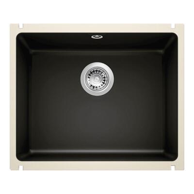 NUEVO SONIC 500 U Seramik Evye, Siyah, Tezgah altı, 50x40 cm - 1