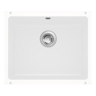 NUEVO SONIC 500 U Seramik Evye, Kristal Beyaz, Tezgah altı, 50x40 cm - 1