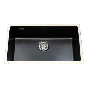 NUEVO SONIC 700 U Seramik Evye, Siyah, Tezgah altı, 70x40 cm - 3