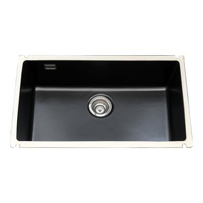 NUEVO SONIC 700 U Seramik Evye, Siyah, Tezgah altı, 70x40 cm - 3