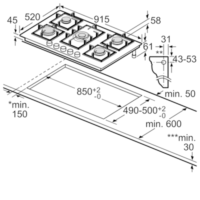 Siemens EP9A6QB90 Ankastre Cam Ocak, 90 cm - 6