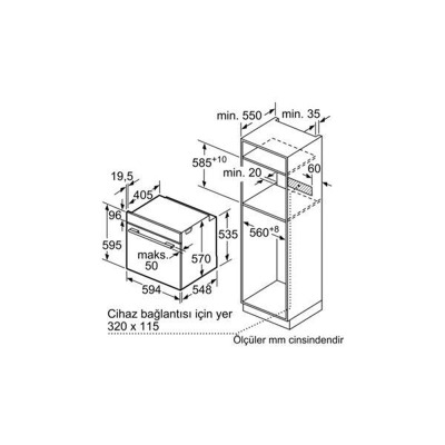 Siemens HR538ABS1 Ankastre Fırın, Siyah - 8