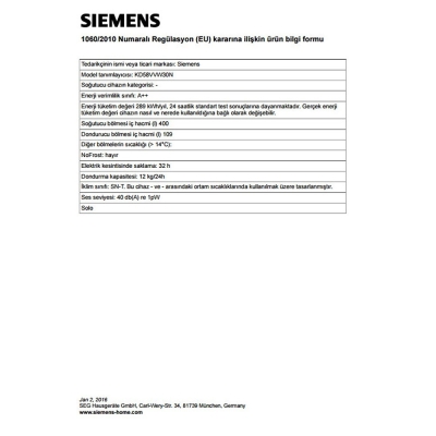 Siemens KD58VVW30N lowFrost Buzdolabı, Beyaz, 514lt. - 3