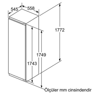 Siemens KI82LAF30N Ankastre Buzdolabı, Beyaz, Tek Kapılı - 2