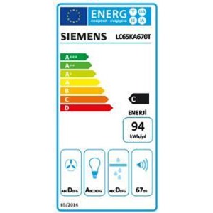 Siemens LC65KA670T Siyah 60 cm Davlumbaz - 2