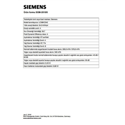 Siemens LC98KC542 Eğik Davlumbaz, 90 cm, Camlı - 3