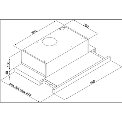 Silverline 1151 Sürgülü Aspiratör, 60 cm, Beyaz - 2