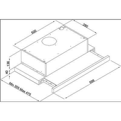 Silverline 1151 Sürgülü Aspiratör, 60 cm, Beyaz - 2