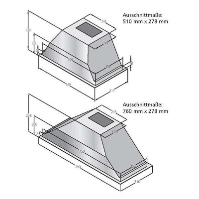 Silverline 1170 Ankastre Aspiratör, 90 cm, Astec - 2