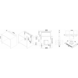 Silverline Armonia 3410 Davlumbaz, 60 cm, Tezgaha Montaj, Inox Siyah - Thumbnail