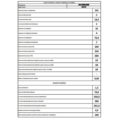 Silverline Armonia 3410 Davlumbaz, 60 cm, Tezgaha Montaj, Inox Siyah