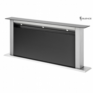 Silverline - Silverline Armonia 3410 Davlumbaz, 90 cm, Tezgaha Montaj, Inox Siyah