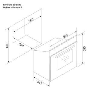 Silverline BO6503X01 Ankastre Fırın , Inox - 2