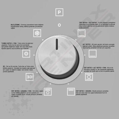 Silverline BO6504S01 Ankastre Fırın, Gri - 2