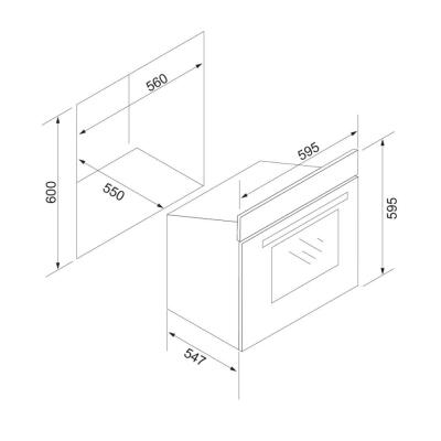 Silverline BO6505X01 Ankastre Fırın, Inox - 2