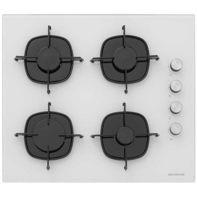 Silverline CS5335W01 Ankastre Cam Ocak, 60 cm, Beyaz - 1