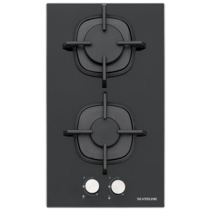 Silverline CS5410B01 Ankastre Domino Cam Ocak, 30 cm, Siyah - Silverline