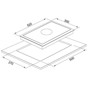 Silverline CS5411B01 Ankastre Domino Cam Ocak, 30 cm, Siyah - Thumbnail