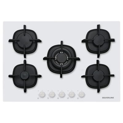 Silverline CS5426W01 Ankastre Cam Ocak, 75 cm, Beyaz - 1