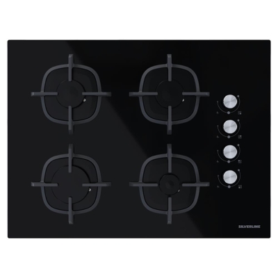 Silverline CS5610B01 Ankastre Cam Ocak, 70 cm, Siyah - 1