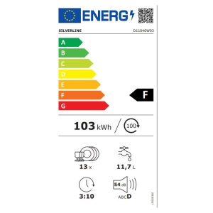 Silverline D11040W03 Solo Bulaşık Makinesi, Beyaz - 2