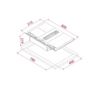 Teka AFF 87601 MST BK Ankastre Davlumbazlı Cam Ocak, Siyah Renk, 80 cm - 4