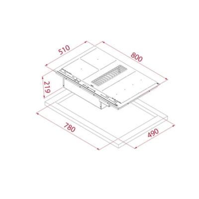 Teka AFF 87601 MST BK Ankastre Davlumbazlı Cam Ocak, Siyah Renk, 80 cm - 4
