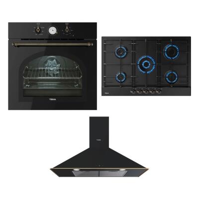 Teka Ankastre Country Klasik Set, HAK 627 R AT Antrasit Fırın, GSC 75330 RBC AT Antrasit Ocak, DOS 90.2 AT Antrasit Davlumbaz - 1