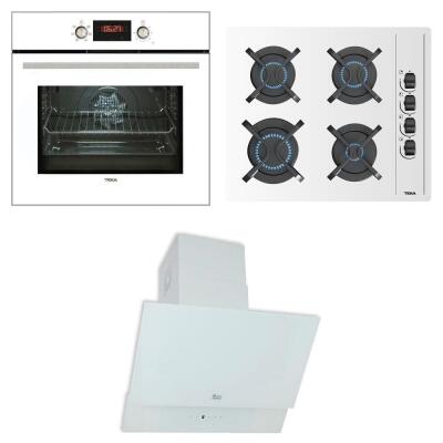 Teka Ankastre Set Chef 8, HAK 627 WH Ankastre Fırın, GBC 64002 KBC WH Ankastre Ocak, TVT 60.1 Beyaz Davlumbaz - 1