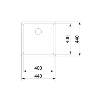Teka BE LINEA PURECLEAN 40.40 Paslanmaz Çelik Evye, Tezgah Altı, 44x44 cm - 4