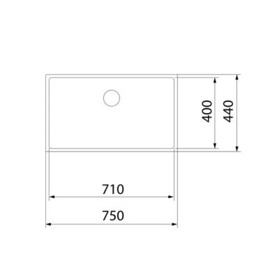 Teka BE LINEA PURECLEAN 50.40 Paslanmaz Çelik Evye, Tezgah Altı, 54x44 cm - 4