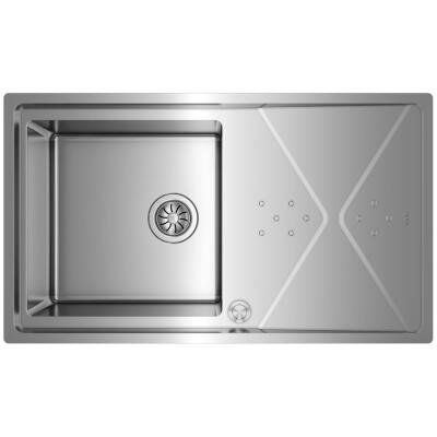 Teka BROOKLYN 50 M-XP Çelik Evye, Parlak Yüzey, Tezgah Üstü, 86x50 cm - 1