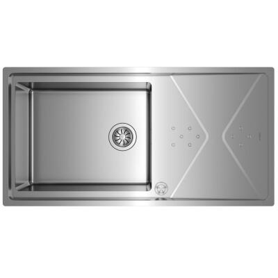 Teka BROOKLYN 60 M-XP Çelik Evye, Parlak Yüzey, Tezgah Üstü,Yönü Değiştirilebilir, 98x50 cm - 1