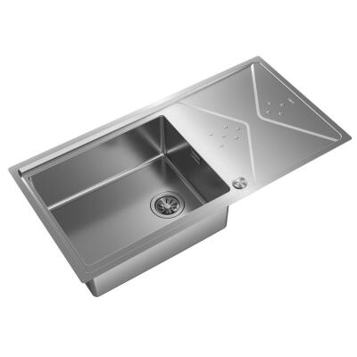 Teka BROOKLYN 60 M-XP Çelik Evye, Parlak Yüzey, Tezgah Üstü,Yönü Değiştirilebilir, 98x50 cm - 2