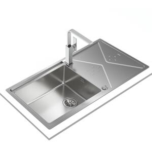 Teka BROOKLYN 60 M-XP Çelik Evye, Parlak Yüzey, Tezgah Üstü,Yönü Değiştirilebilir, 98x50 cm - 3