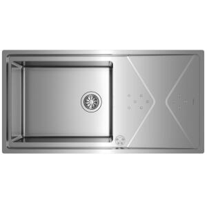 Teka BROOKLYN 60 M-XP Çelik Evye, Parlak Yüzey, Tezgah Üstü,Yönü Değiştirilebilir, 98x50 cm - Teka