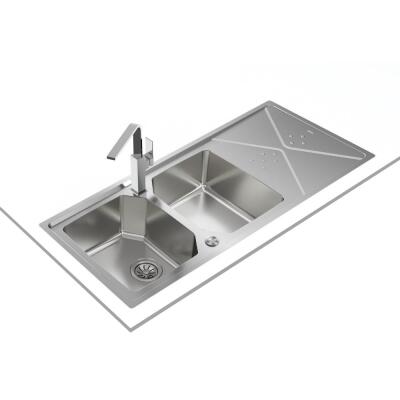 Teka BROOKLYN 80 M-XP Çelik Evye, Tezgah Altı, Tezgah Üstü, Tezgaha Sıfır, Yönü Değiştirilebilir, 116x50 cm - 3