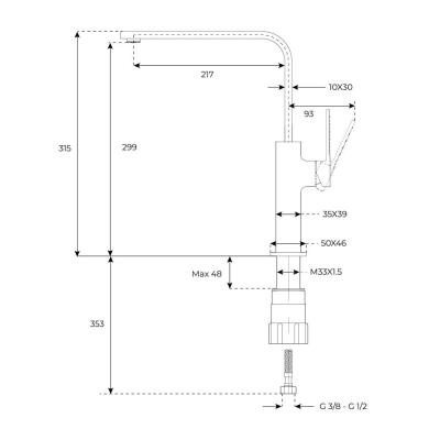 Teka BROOKLYN BKY 915 Mutfak Armatürü, Krom, Döner başlıklı - 2