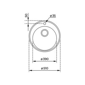 Teka CENTROVAL Çelik Evye, Mikro Keten Yüzey, Tezgah Üstü, 51x51 cm - 3