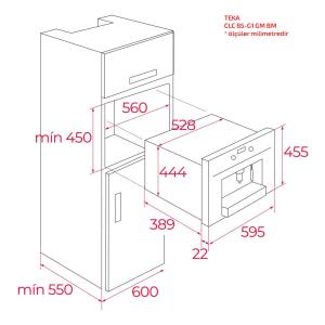 Teka CLC 85-G1 GM BM Infinity G1 Ankastre Kahve Makinesi, Mat Siyah - 3