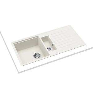 Teka CLIFF 60 B-TQ Granit Evye, Beyaz Renk, 1.5 Hazneli, Çift Yönlü, 100x50 cm - 2