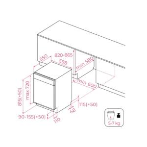 Teka DFI 46710 Tam Ankastre Bulaşık Makinesi, 5 Programlı, 12 Kişilik - 4