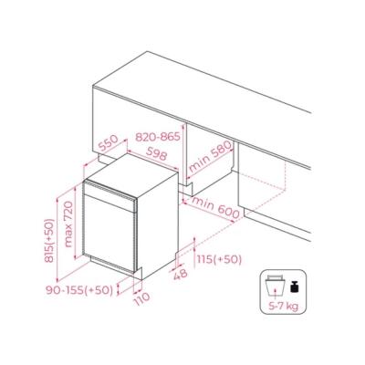 Teka DFI 46710 Tam Ankastre Bulaşık Makinesi, 5 Programlı, 12 Kişilik - 4
