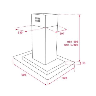 Teka DG3 985 Ada Davlumbaz, 90 cm - 2